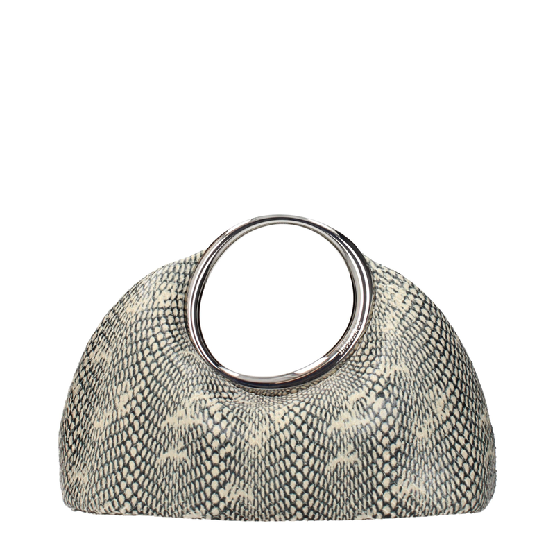 Beige leather handbag-null