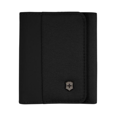 Travel essentials, tri-fold wallet, black, , medium
