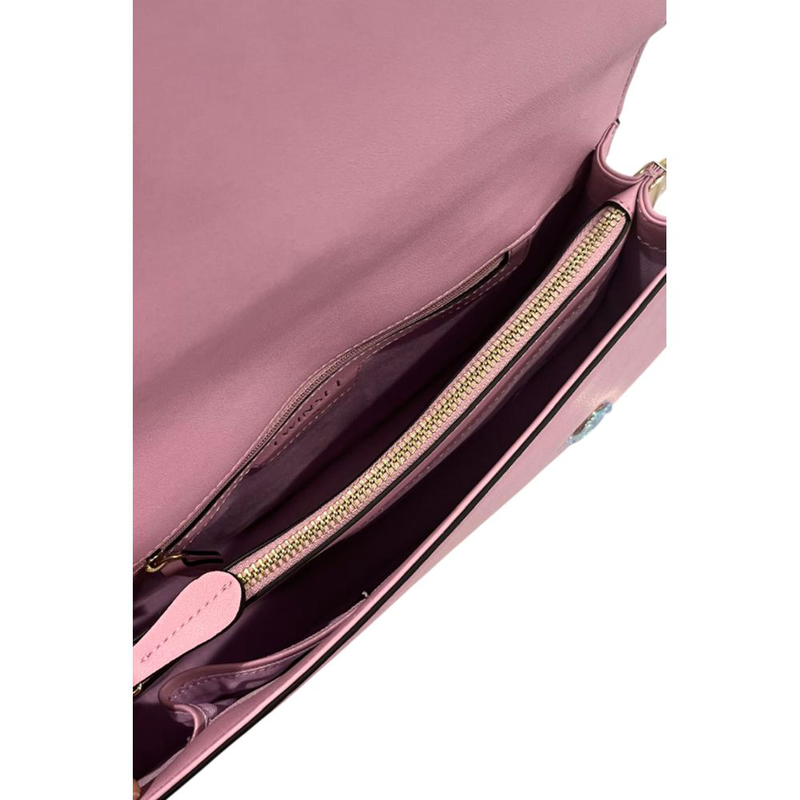Pink pu women shoulder bag-null