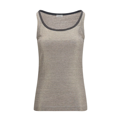 Beige linen tank tops, Beige, medium
