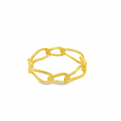 Women ring in silver 925, Goldplated, medium