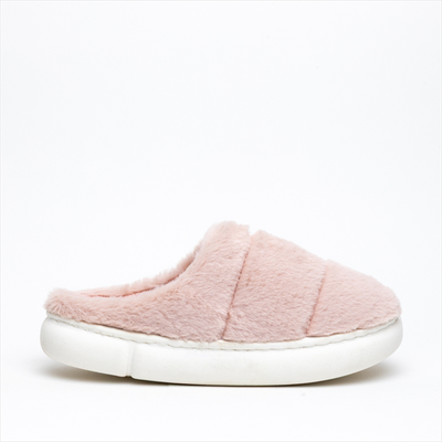 Coo women soft furry slippers, Pink, medium