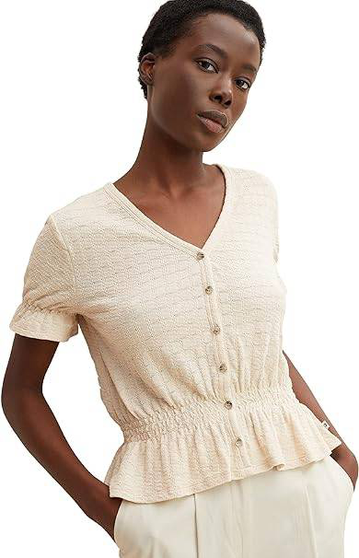 203 tructured button up top womens-null