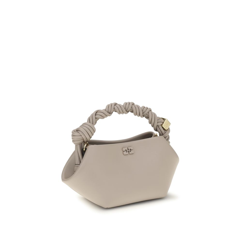 Gray recycled leather handbag-null