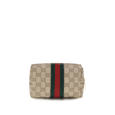 Beige fabric wallet, Beige, medium