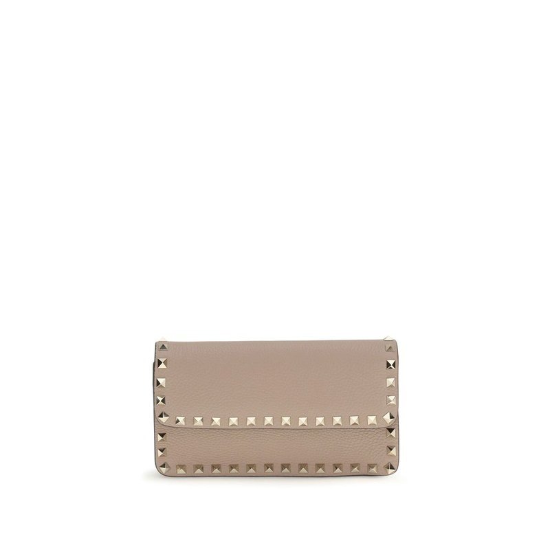 Beige calf leather bos taurus wallet-null