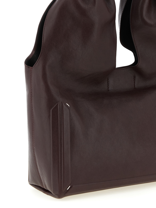 Bordeaux lamb leather shoulder bag-null