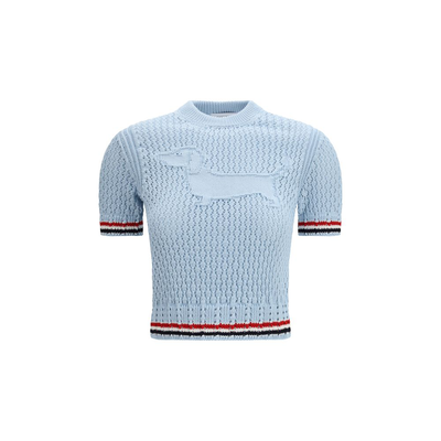 Blue cotton t-shirt, Blue, medium