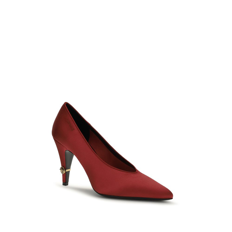 Multicolor viscose high heel pumps-null