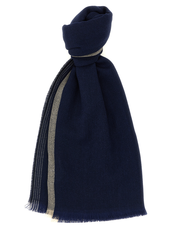 Blue wool scarf-null