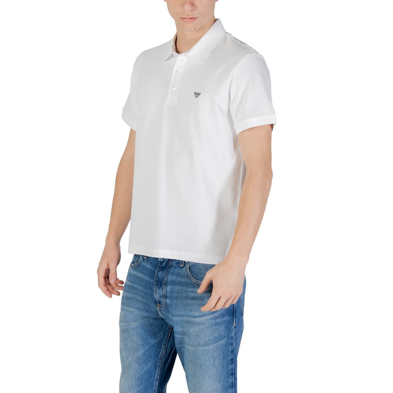 White cotton polo shirt-null