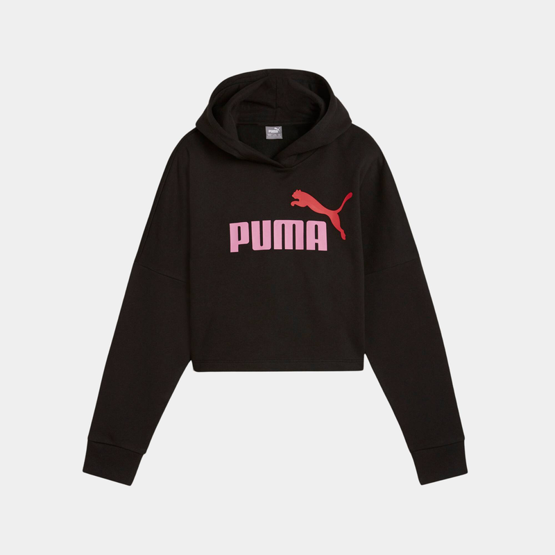Essentials logo cropped hoodie image number null