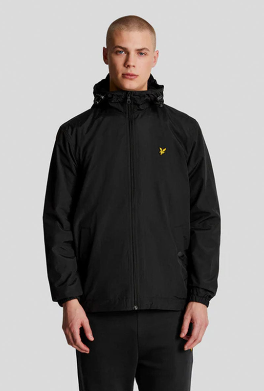 Lyle and scott zip through hooded jacket-null