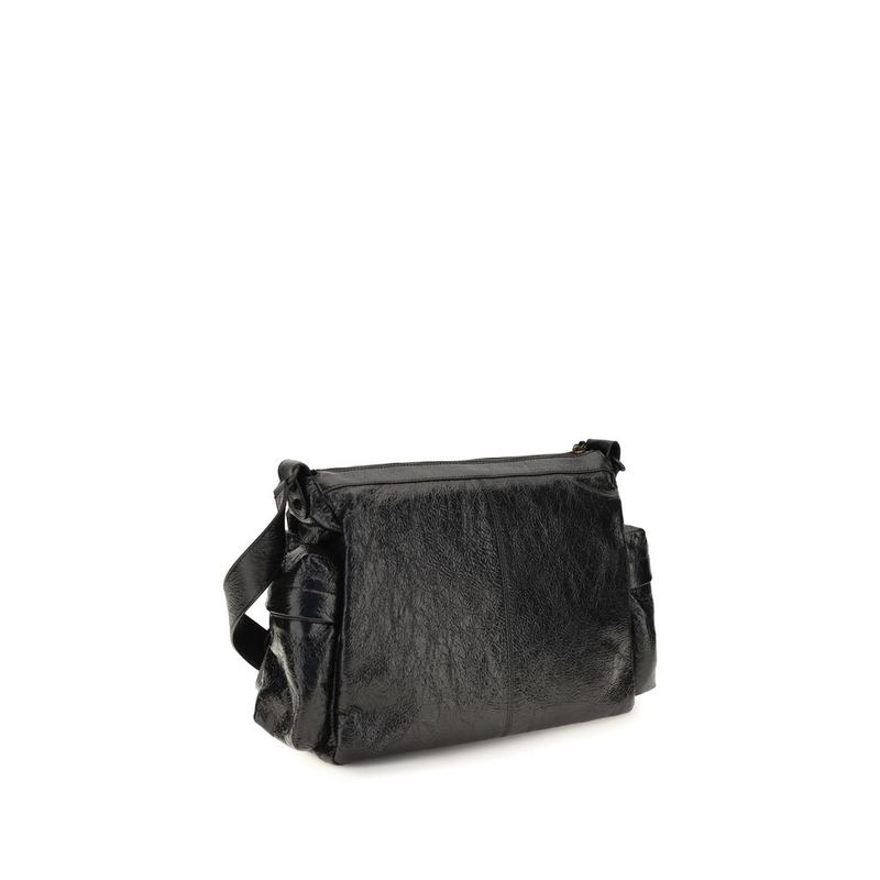 Black lamb ovis aries aries shoulder bag-null