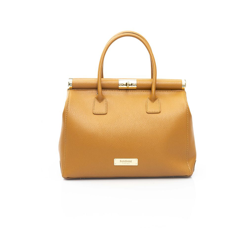 Brown leather women shoulder bag-null