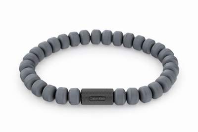 Calvin Klein matte onyx barrel bead & ss bracelet, , medium