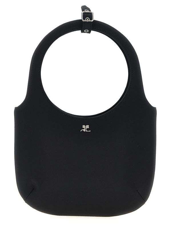 Black polyester handbag-null