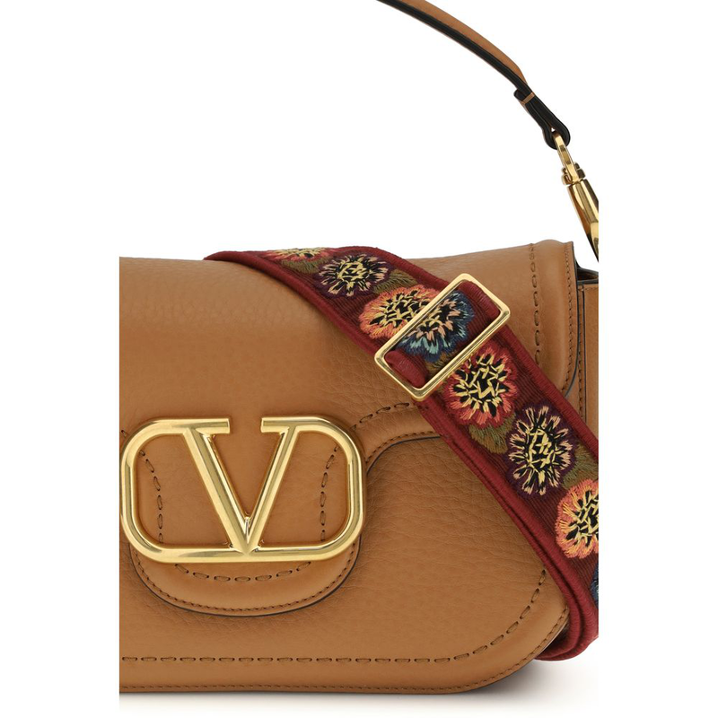 Beige calf leather bos taurus shoulder bag-null