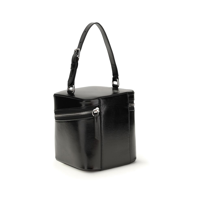Black calf leather bos taurus backet bag-null
