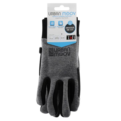 Tnb touch screen gloves with fleece warm lining, , medium