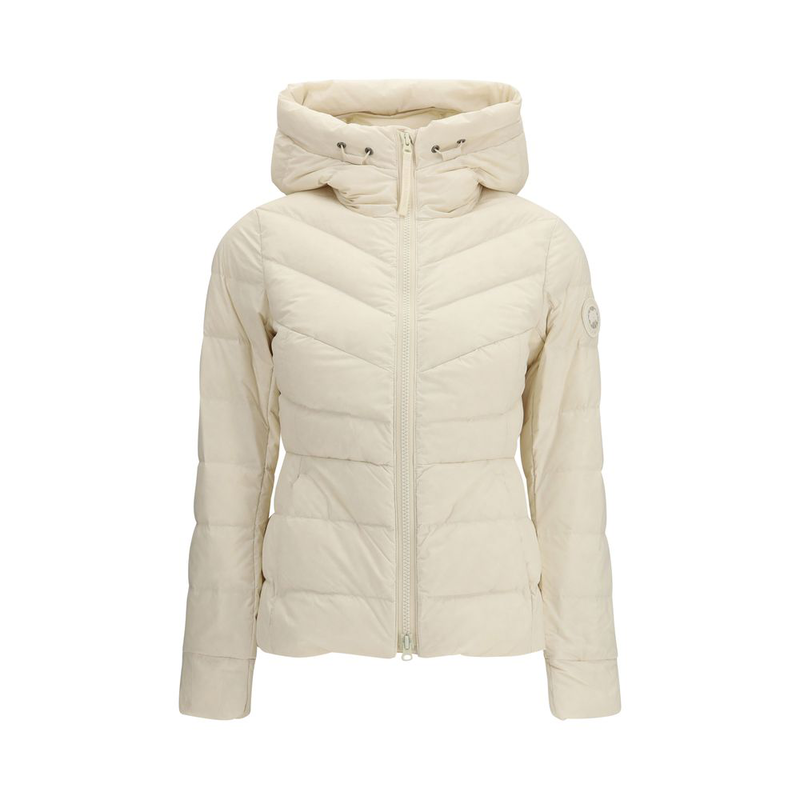 Beige nylon full-length jacket-null