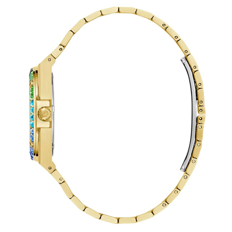 Gold stainless steel dress watch-null