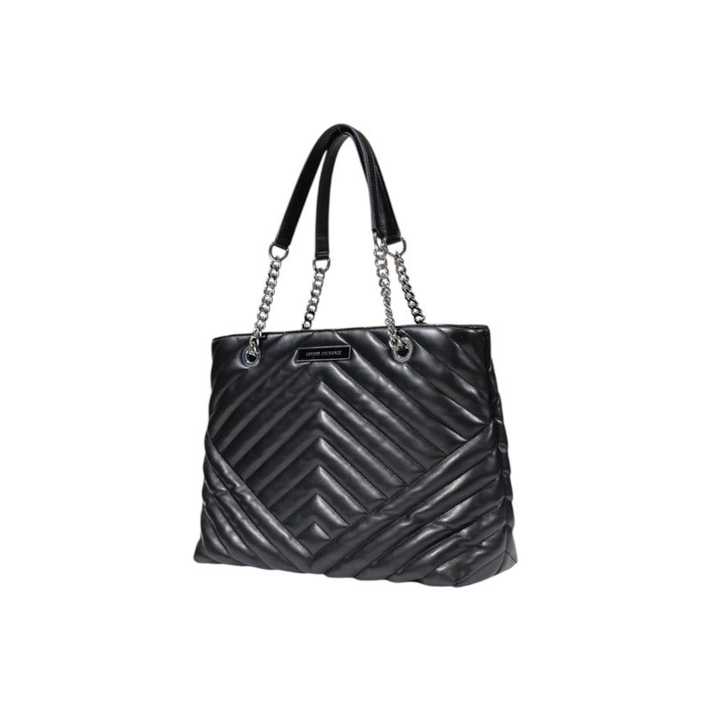 Black polyester handbag-null