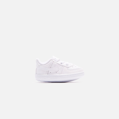 Nike Air force 1 crib shoes, White/white, medium