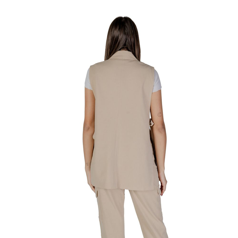 Beige polyester waistcoat-null