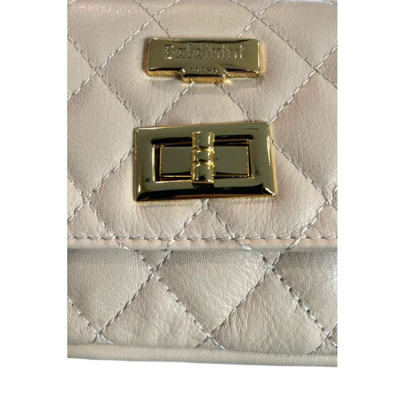 Beige leather women bag-null