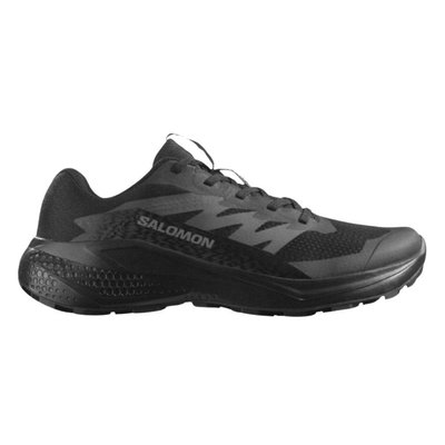 Alphaglide trail running shoes, Black / Asphalt, medium
