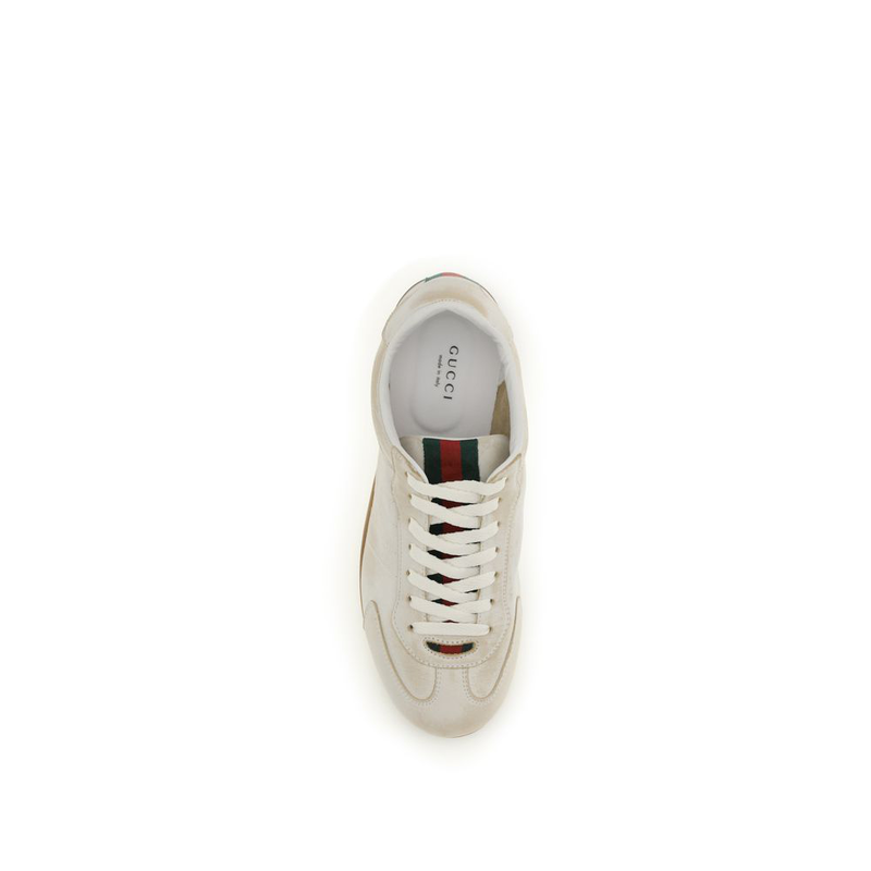 White calf leather bos taurus low top sneakers-null