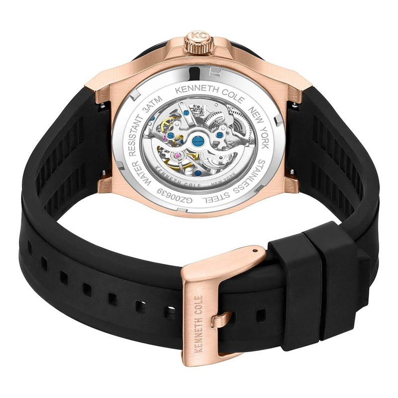 Black synthetic dress watch-null