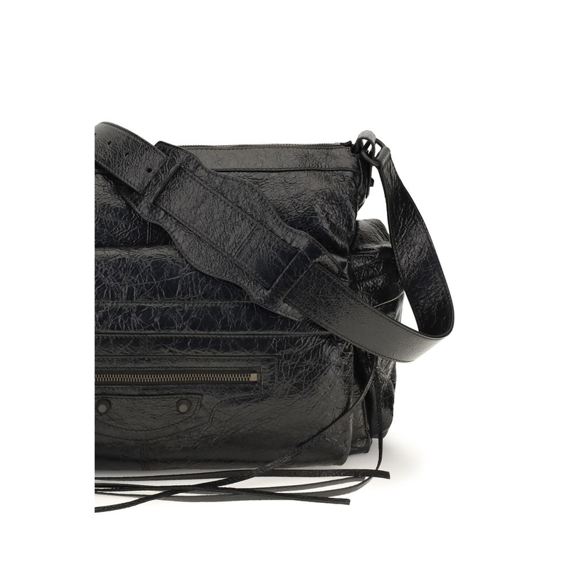 Black lamb ovis aries aries shoulder bag-null