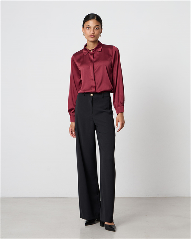 Trouser wide leg crepe image number null