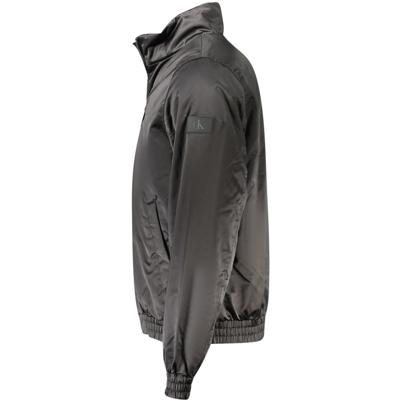 Black polyester men jacket-null