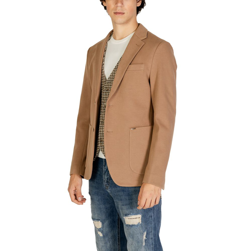 Beige cotton blazer-null