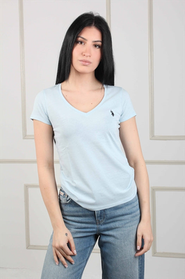 T-shirt v pro - us polo assn, Baby Blue, medium