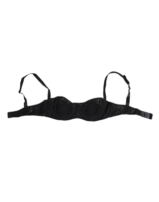 Black lace underwire bra lingerie underwear, Black, medium
