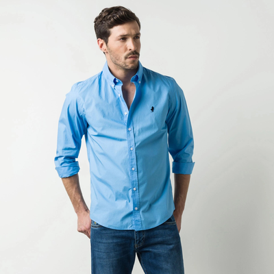Marlboro popeline shirt, Ciel, medium