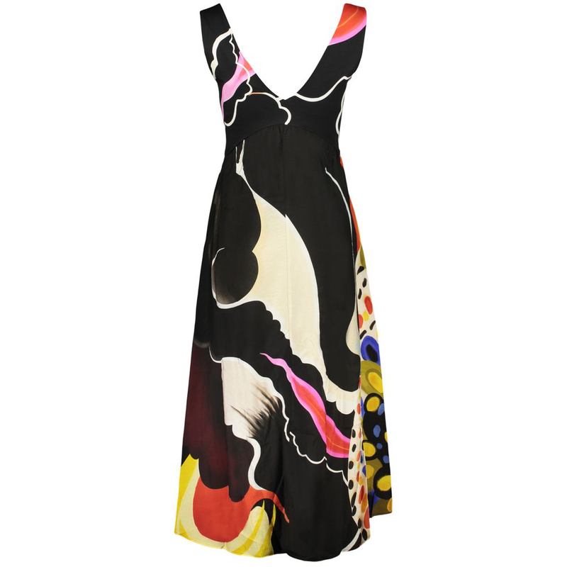 Black viscose women's dress-null