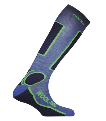Mund socks skiing wool m (38-41), Blue, medium