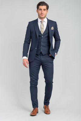 Suit, Blue, medium