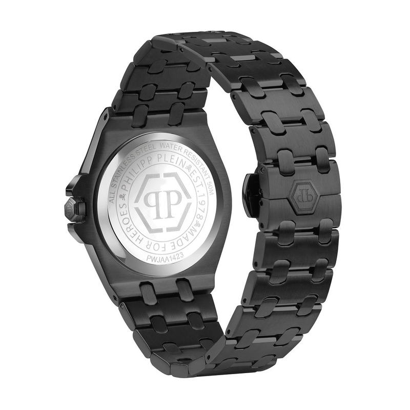 Black stainless steel dress watch-null