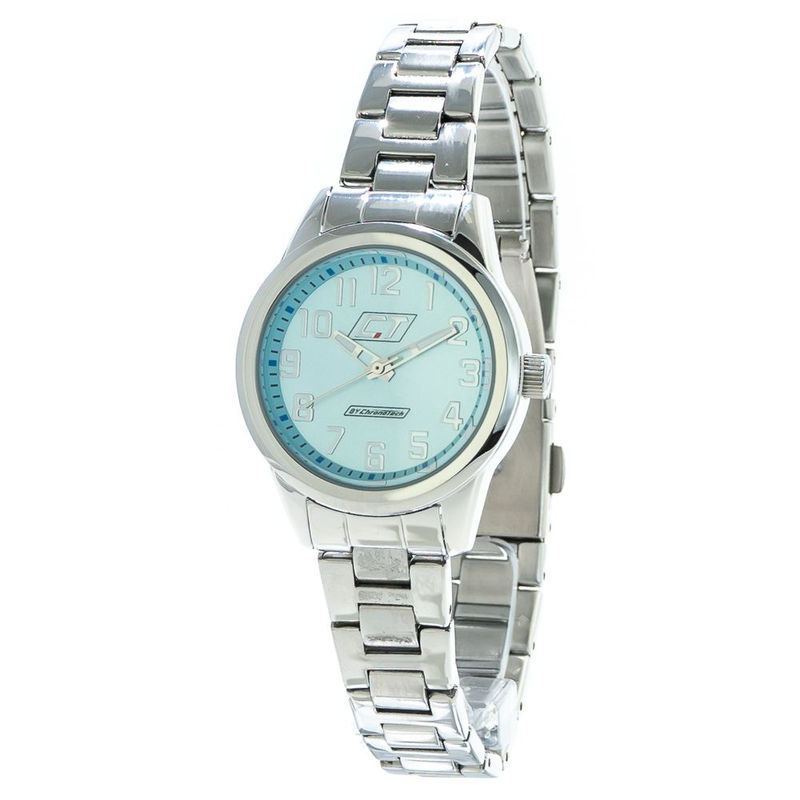Silver stainless steel dress watch-null