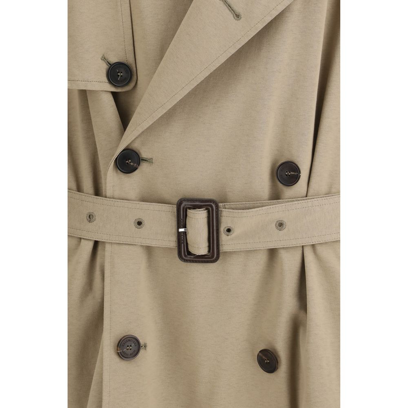 Beige cotton trench coat-null