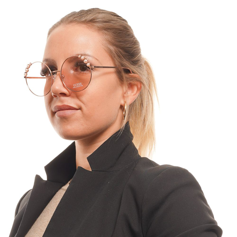 Rose gold metal sunglasses-null
