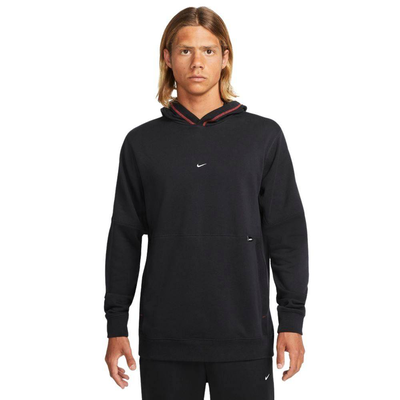 Fc fleece hoodie, Black / Red, medium