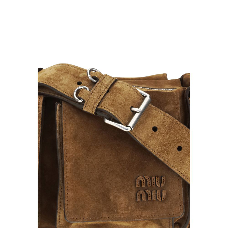 Brown calf leather bos taurus shoulder bag-null