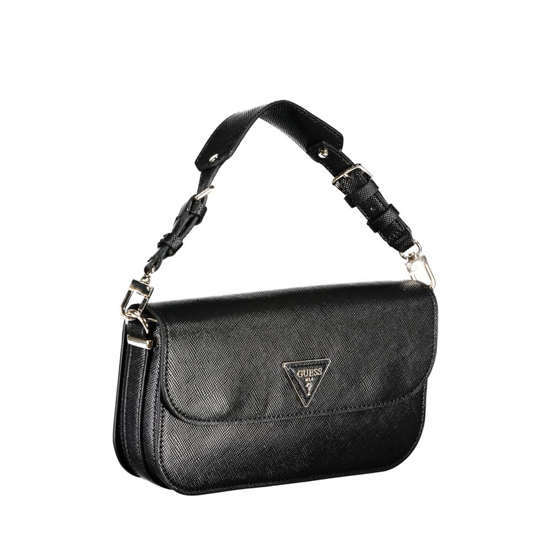 Nero poliuretano woman handbag-null